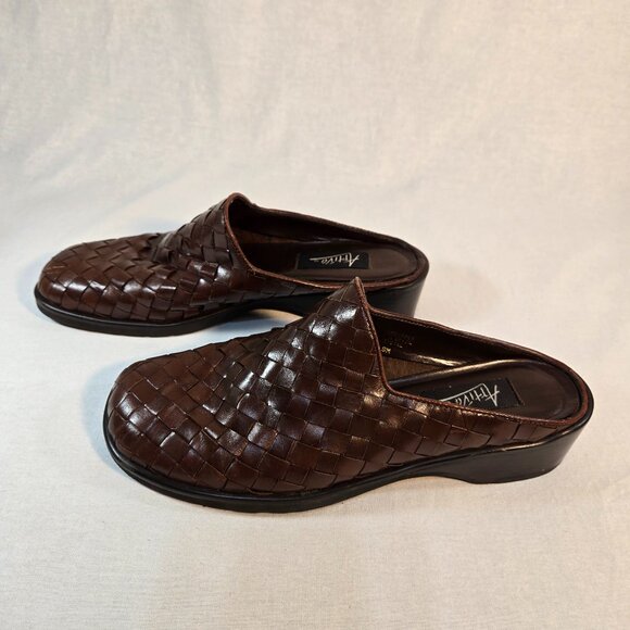 ARTIVIA LITES CRYSTAL Y2K Fairy Grunge Goth Brown Leather Heel Clog Mule Size 9M - Picture 2 of 16